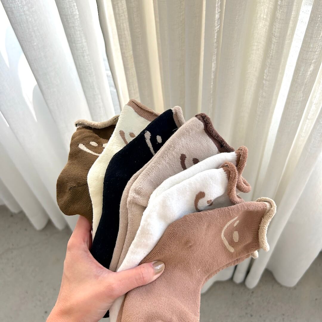 CALORA_ Happy Face Sokkenpakket met Vrolijke Gezichtjes voor Elke Outfit