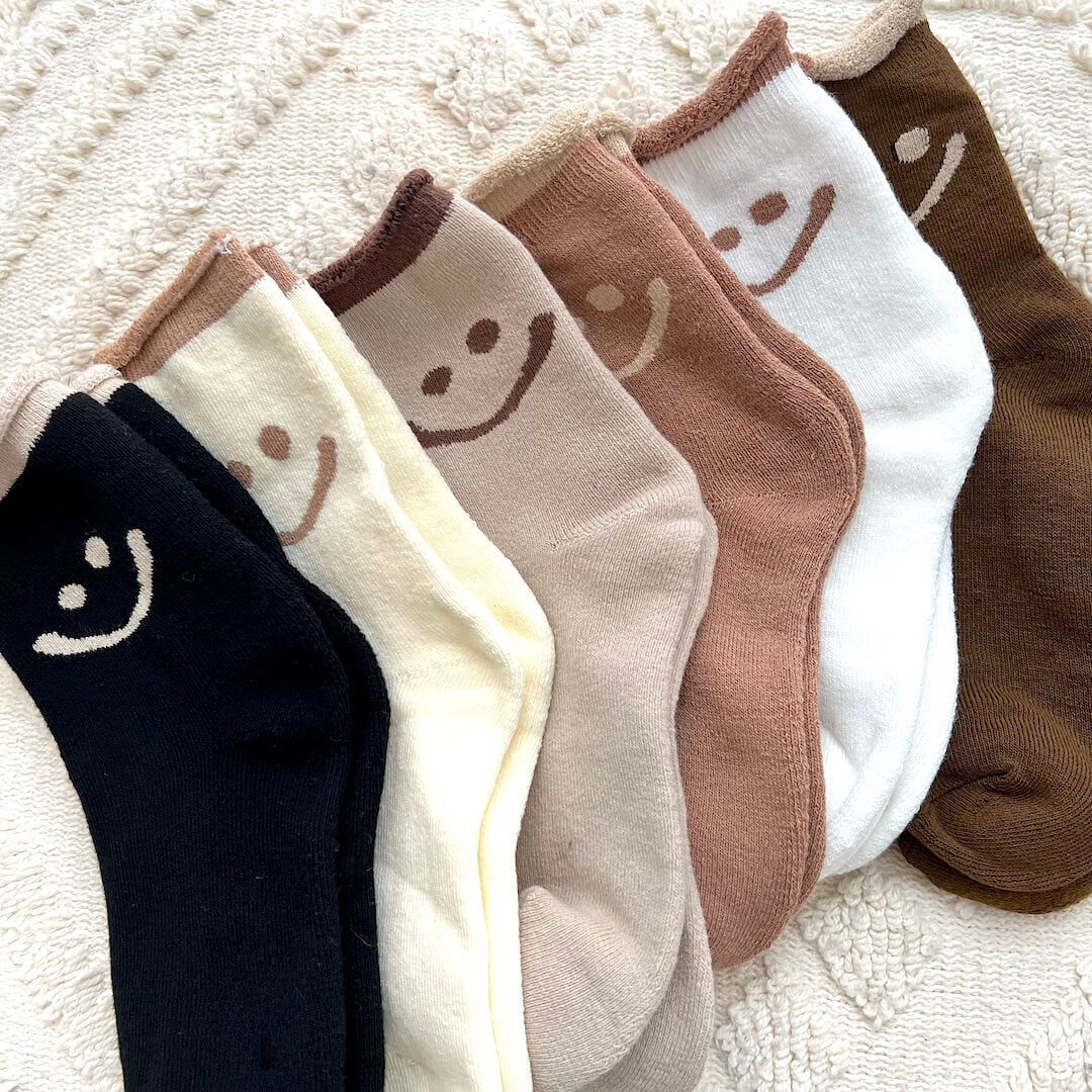 CALORA_ Happy Face Sokkenpakket met Vrolijke Gezichtjes voor Elke Outfit