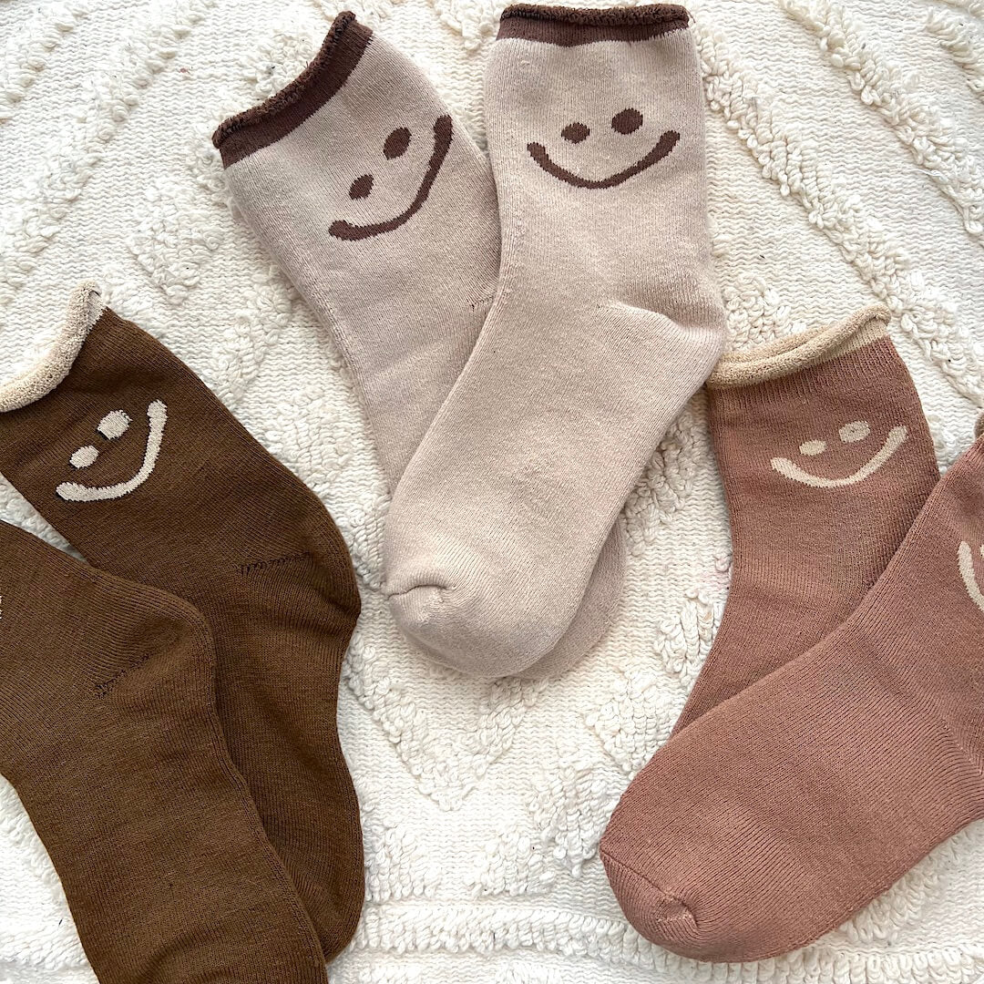 CALORA_ Happy Face Sokkenpakket met Vrolijke Gezichtjes voor Elke Outfit