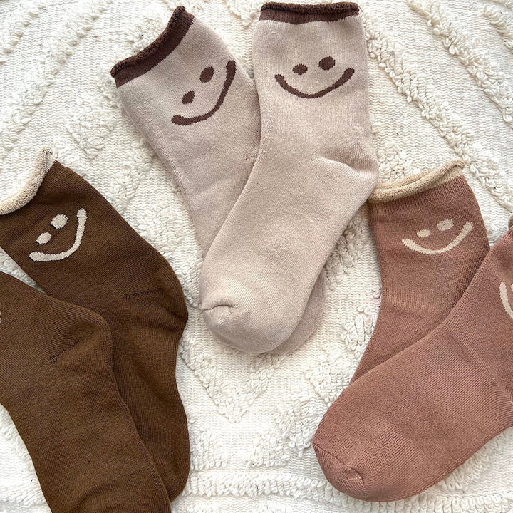 CALORA_ Happy Face Sokkenpakket met Vrolijke Gezichtjes voor Elke Outfit