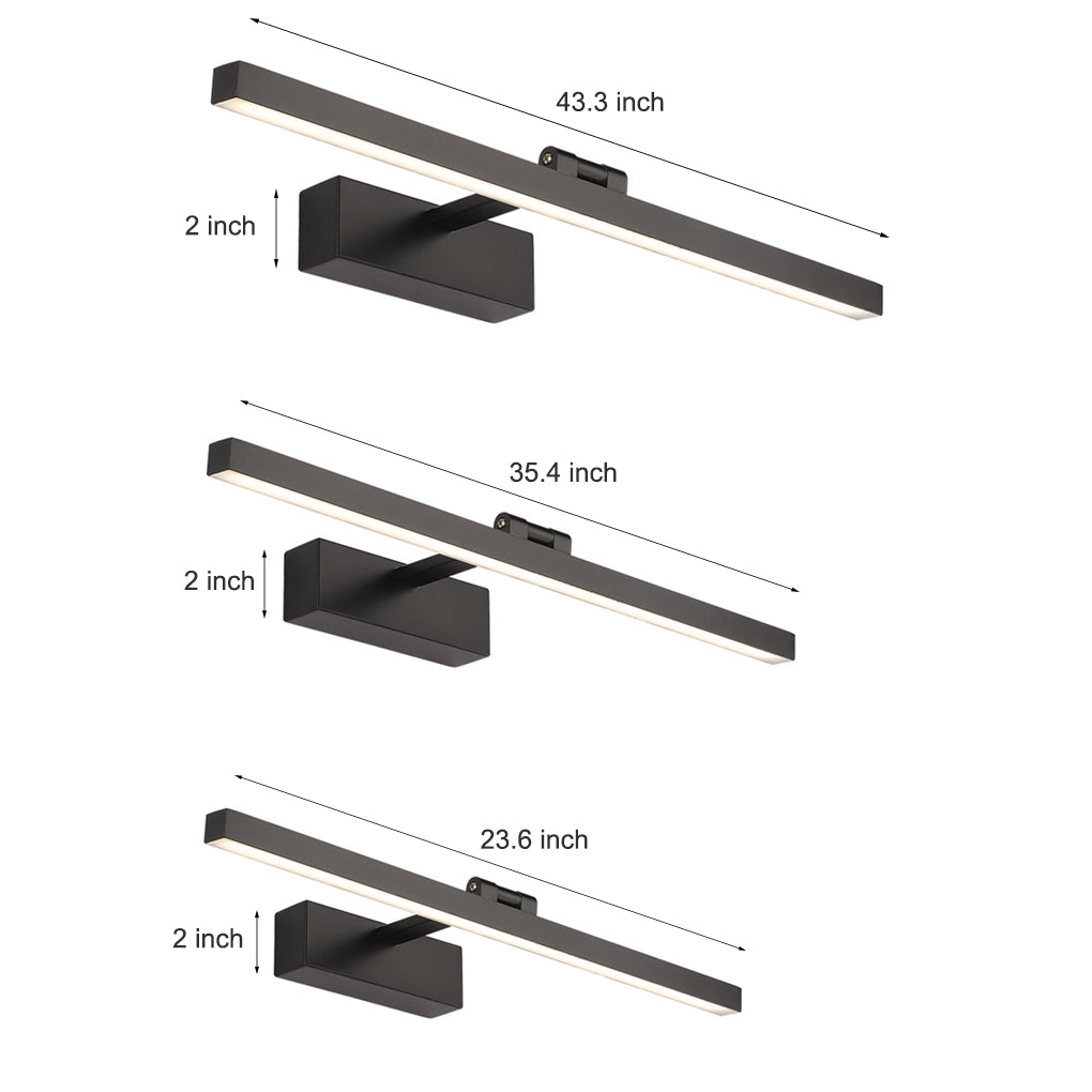 CALORA_ Draaibare Lineaire LED Badkamer Verlichting Schilderij Wandlamp - 60 cm, 90 cm, 110 cm
