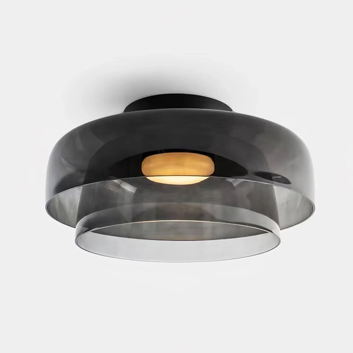 CALORA_ Middeleeuwse Flush Mount Glazen Plafondlamp - D42 x H11cm, D40 x H18cm, D42 x H26cm
