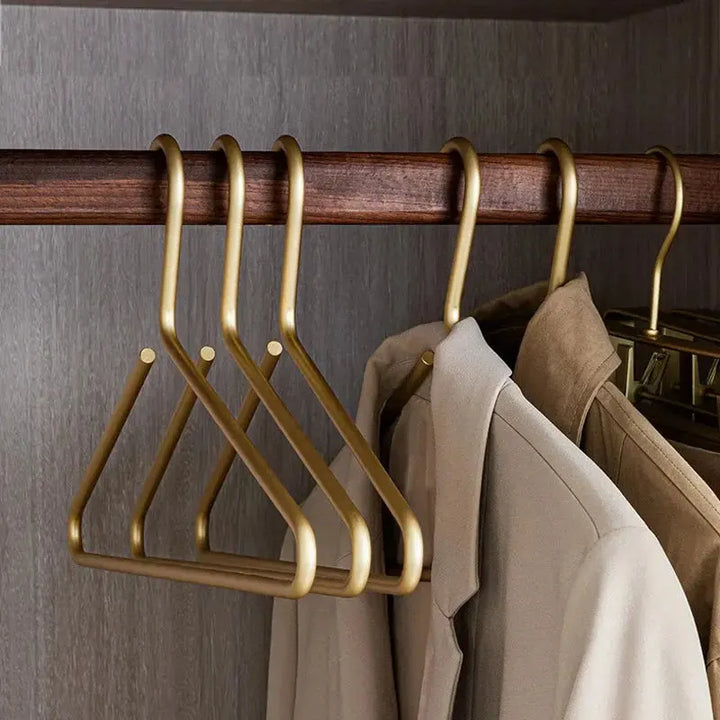 CALORA_ Luxe Metalen Kledinghanger - 3 Stuks - Massieve Matte Hanger voor Zware Kleding