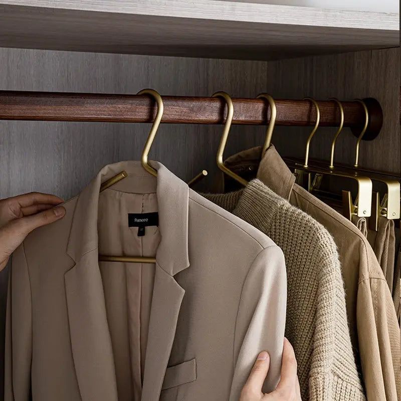 CALORA_ Luxe Metalen Kledinghanger - 3 Stuks - Massieve Matte Hanger voor Zware Kleding