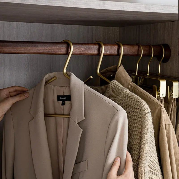 CALORA_ Luxe Metalen Kledinghanger - 3 Stuks - Massieve Matte Hanger voor Zware Kleding