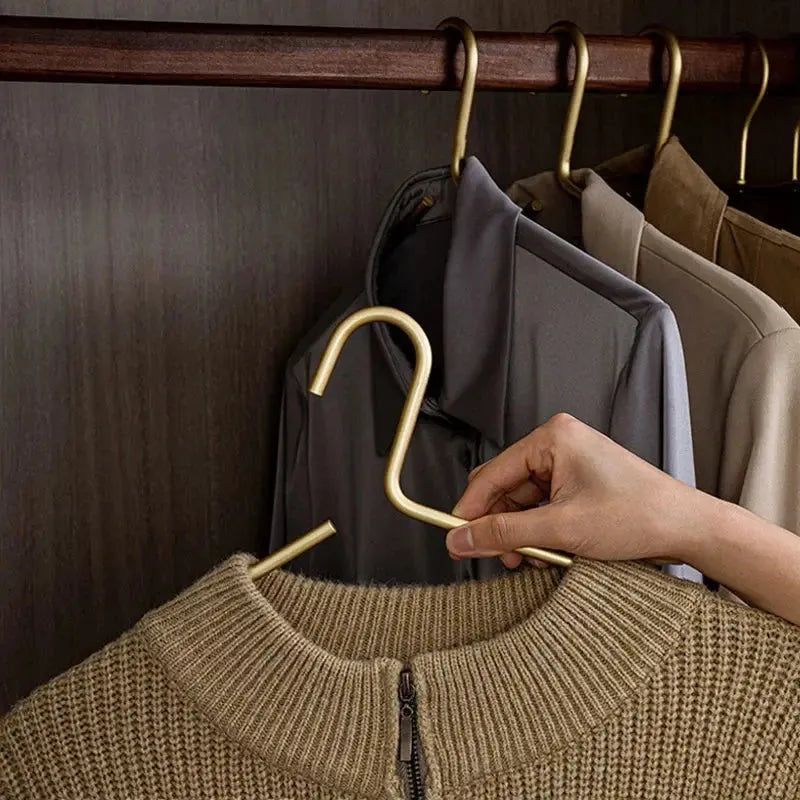 CALORA_ Luxe Metalen Kledinghanger - 3 Stuks - Massieve Matte Hanger voor Zware Kleding