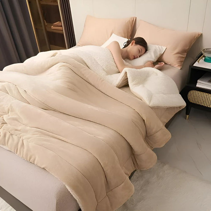 CALORA_ Luxe Flanellen Fleece Deken Zacht Warm en Machinewasbaar