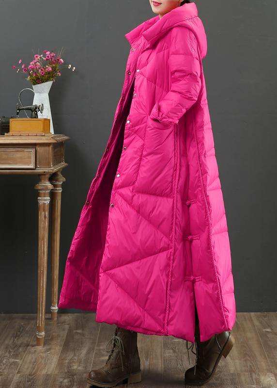 Luxe Loszittende Dames Parka Jas met Capuchon - Warme Winterjas in Rosé