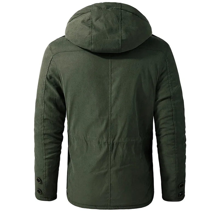 Militaire Parka met warme voering en capuchon