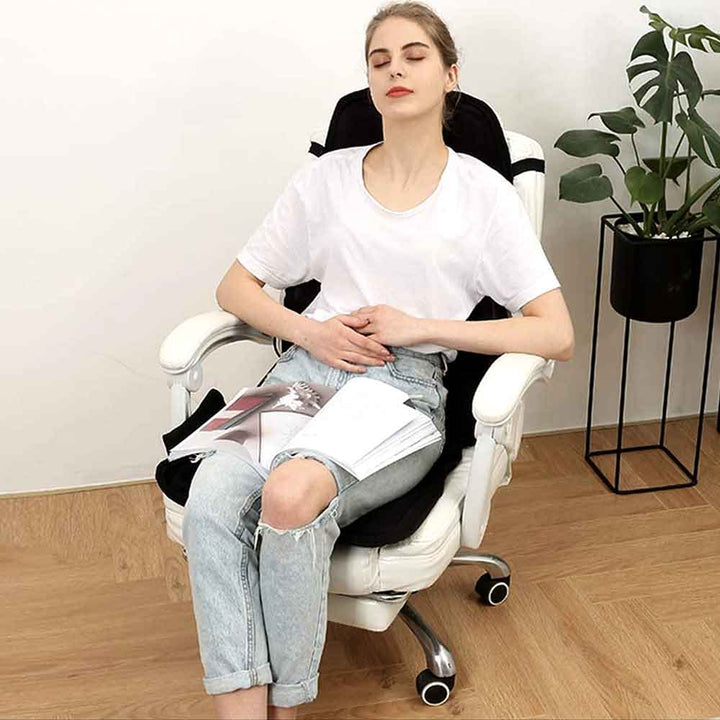 CALORA_ Sonivy | Massage Auto of Bureau Stoelkussen - Verwarmd Nek Kussen