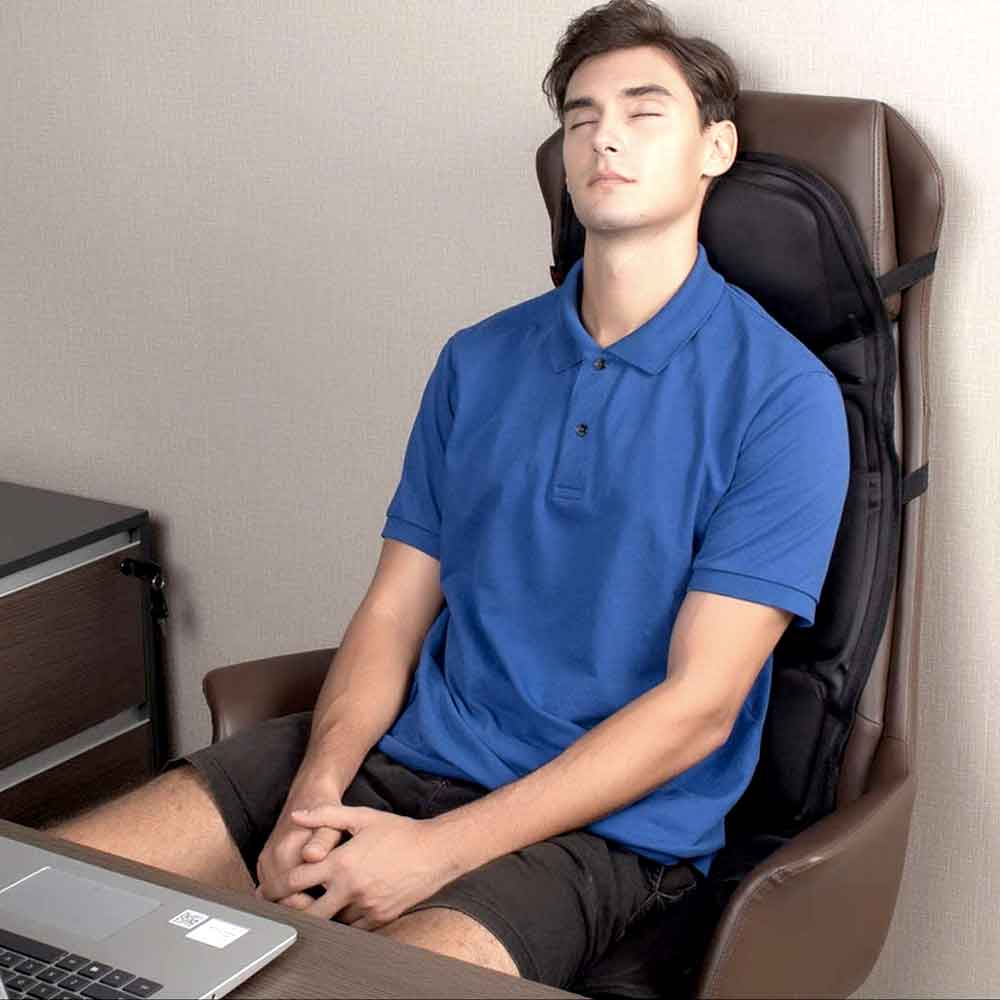 CALORA_ Sonivy | Massage Auto of Bureau Stoelkussen - Verwarmd Nek Kussen