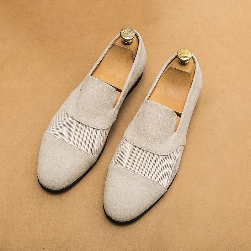 CALORA_ Renato | Heren Luxe Leren Frosted Loafers