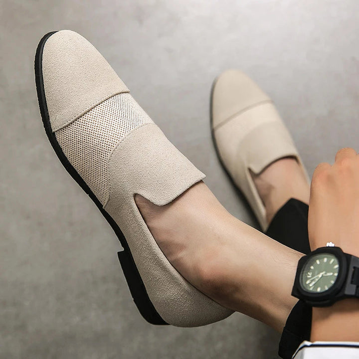 CALORA_ Renato | Heren Luxe Leren Frosted Loafers