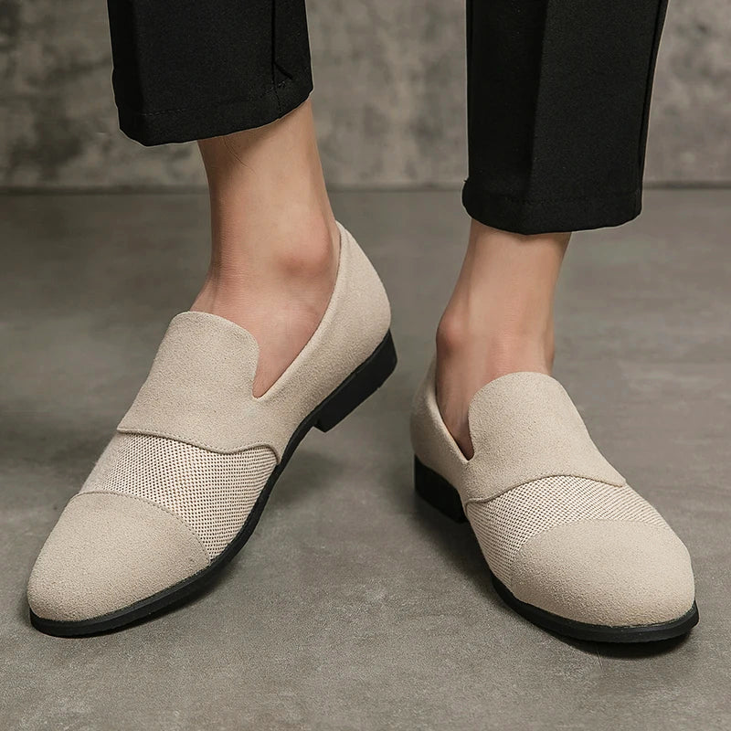 CALORA_ Renato | Heren Luxe Leren Frosted Loafers