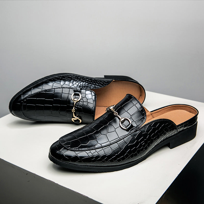 Salvatore | Leren loafer instappers met krokodillenpatroon