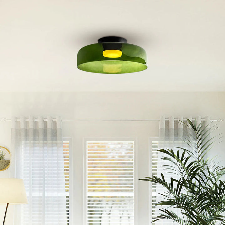 CALORA_ Middeleeuwse Flush Mount Glazen Plafondlamp - D42 x H11cm, D40 x H18cm, D42 x H26cm