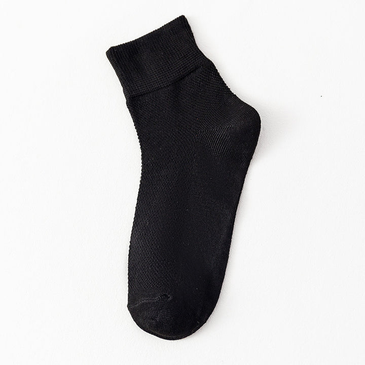 CALORA_ Comfortabele Katoenen Mid-Kalf Sokken voor Heren - Zweetabsorberend en Ademend in Effen Kleuren - Set van 10 Paar voor Herfst/Winter