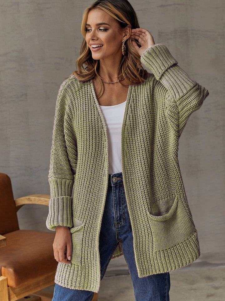 CALORA_ Gezellige Overmaatse Gebreide Cardigan voor Comfortabele Styling
