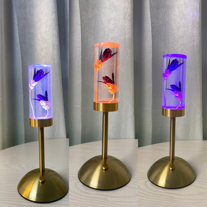 CALORA_ Creatieve LED Sfeerlamp met Ongeschonden Bloemen voor Slaapkamer Decoratie