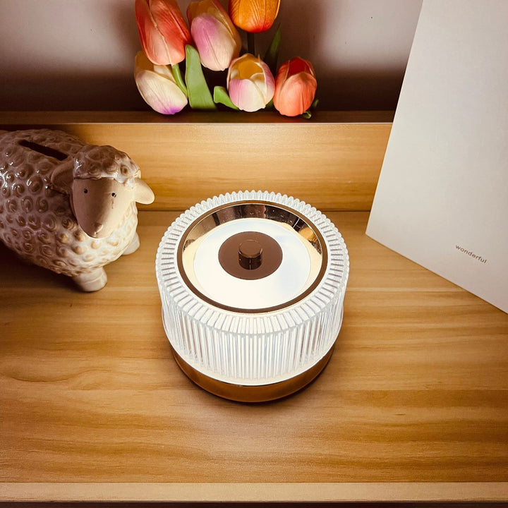 CALORA_ Waterdamp LED Sfeerlamp met Kristallen Bedlampje en Nachtlampje
