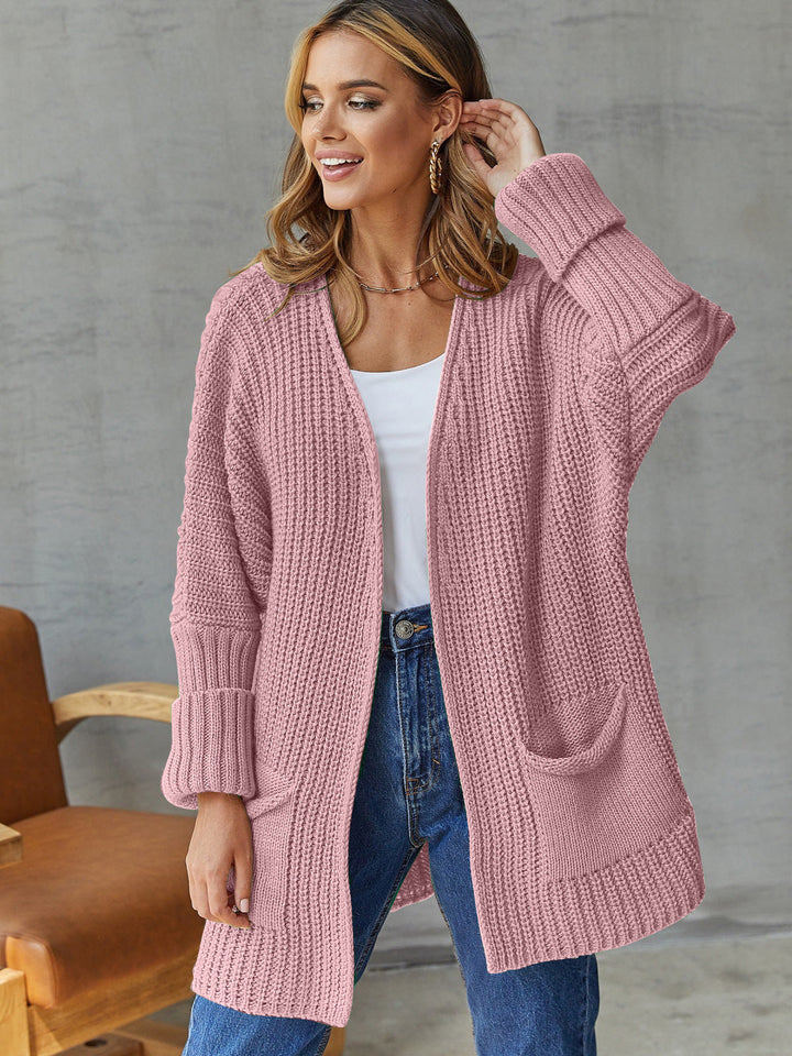 CALORA_ Gezellige Overmaatse Gebreide Cardigan voor Comfortabele Styling