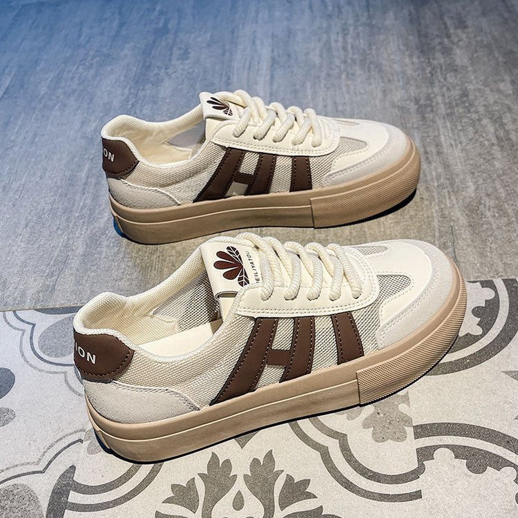 CALORA_ Dames Sneakers Met Veters Trendy En Comfortabel Dagelijks