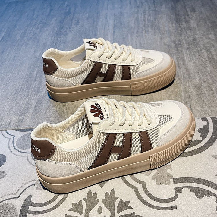 CALORA_ Dames Sneakers Met Veters Trendy En Comfortabel Dagelijks