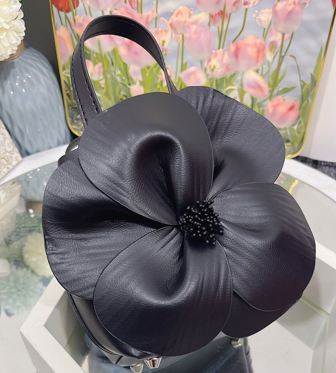 CALORA_ Creatieve Franse Bloemen Tote Tas met Schouderriem en Kettingdetail