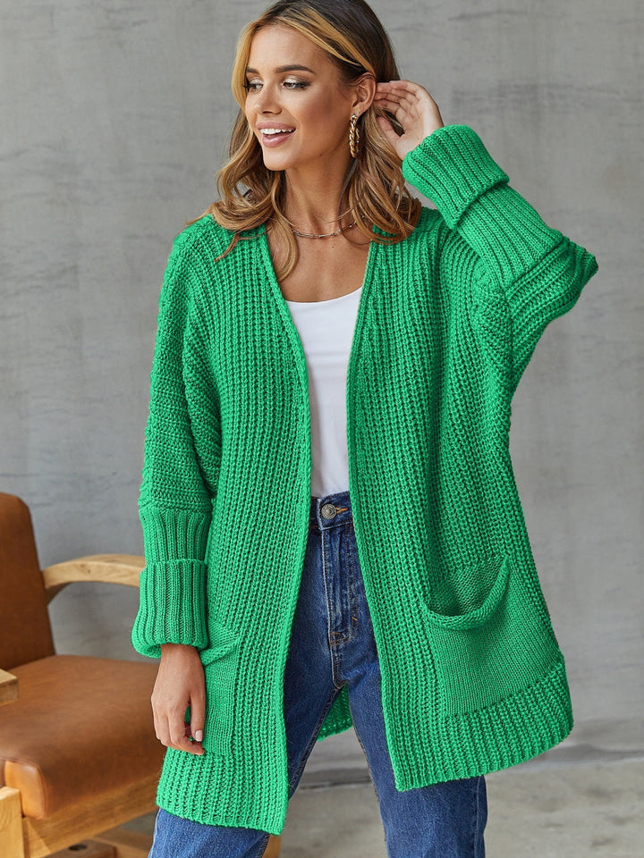 CALORA_ Gezellige Overmaatse Gebreide Cardigan voor Comfortabele Styling