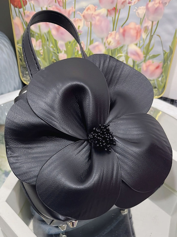 CALORA_ Creatieve Franse Bloemen Tote Tas met Schouderriem en Kettingdetail