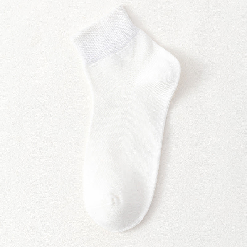 CALORA_ Comfortabele Katoenen Mid-Kalf Sokken voor Heren - Zweetabsorberend en Ademend in Effen Kleuren - Set van 10 Paar voor Herfst/Winter