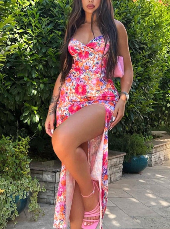 Estefanía | Sexy zomerjurk met bloemenprint en split