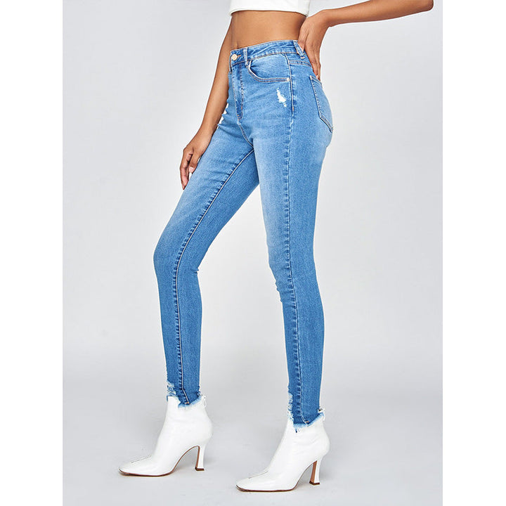 Lorine | Skinny Jeans met hoge taille en wassing