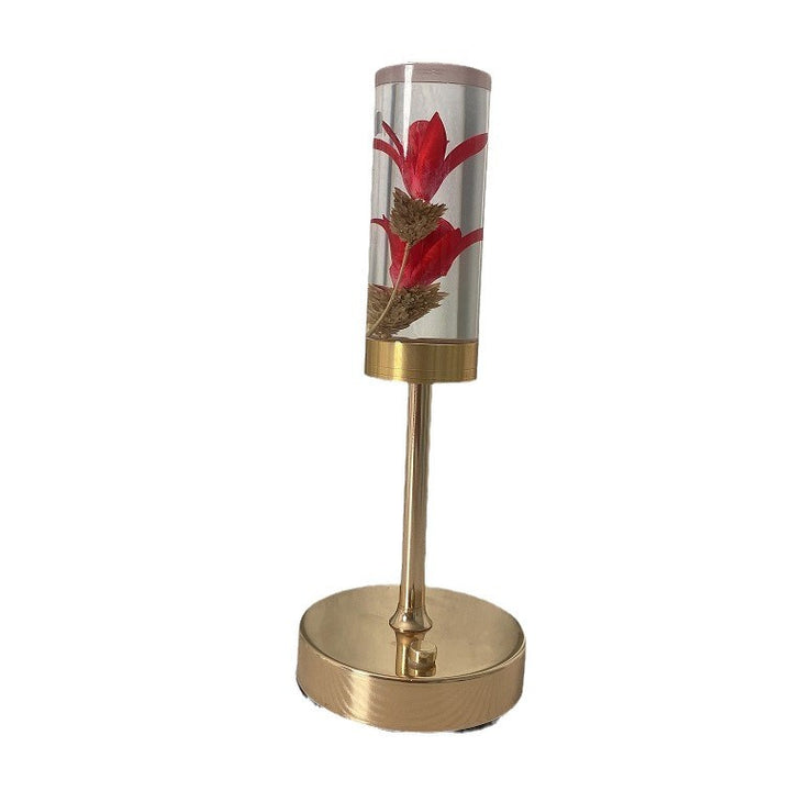 CALORA_ Creatieve LED Sfeerlamp met Ongeschonden Bloemen voor Slaapkamer Decoratie