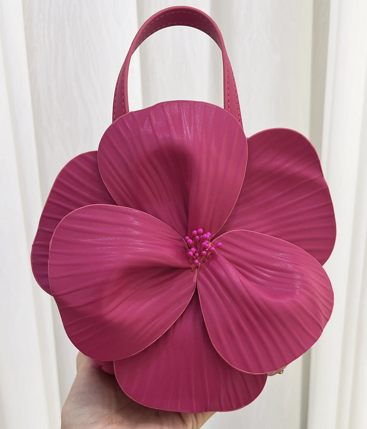 CALORA_ Creatieve Franse Bloemen Tote Tas met Schouderriem en Kettingdetail