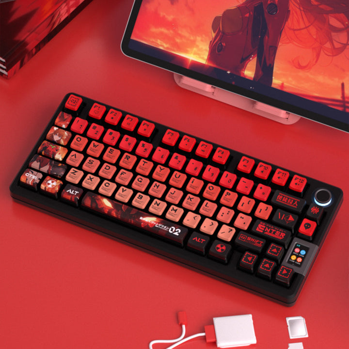 CALORA_ Asuka Transparante PBT+PC Toetsenbord Set met Sublimatie
