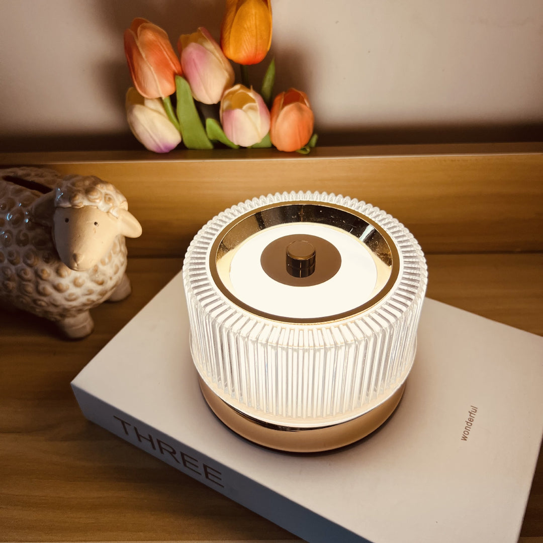CALORA_ Waterdamp LED Sfeerlamp met Kristallen Bedlampje en Nachtlampje