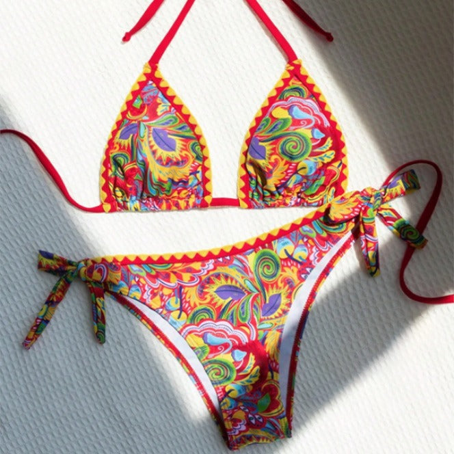 Lisan | Kleurrijke Patchwork Bikini Set