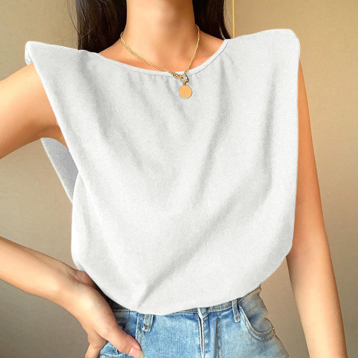 CALORA_ Dames T-shirt met Korte Mouwen en Ontspannen Pasvorm van Ademend Materiaal