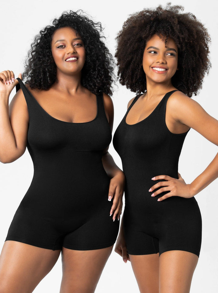 Zwarte Tummy Control Romper Bodysuit