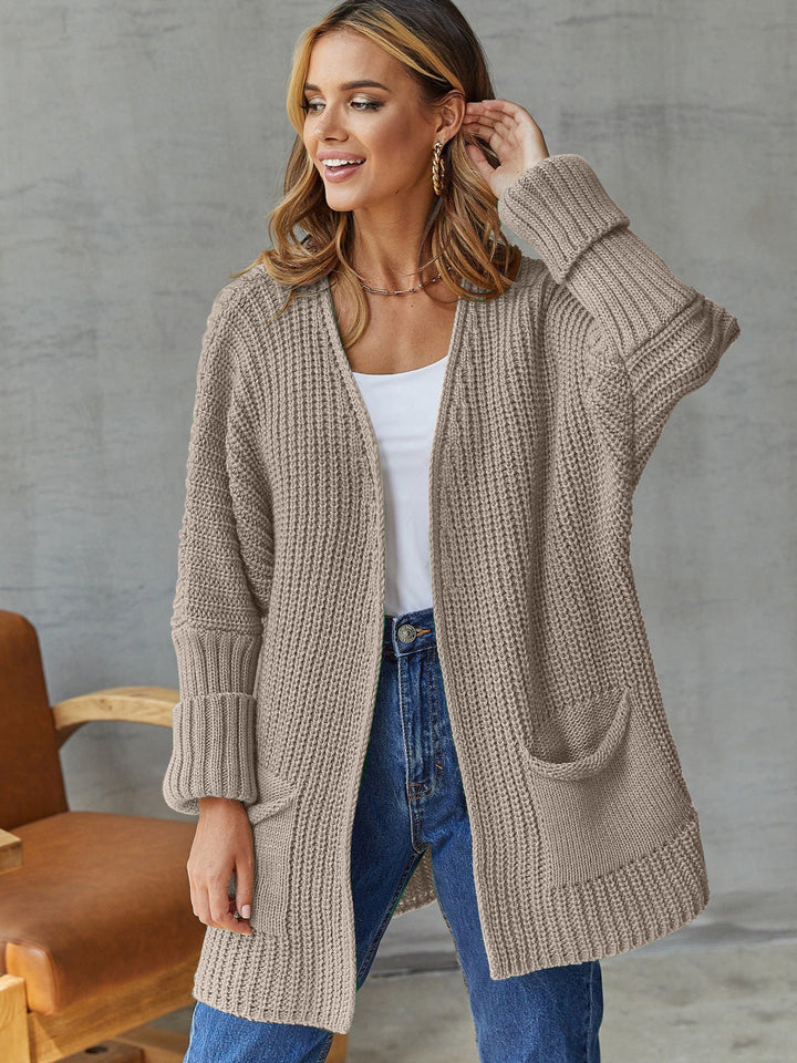 CALORA_ Gezellige Overmaatse Gebreide Cardigan voor Comfortabele Styling
