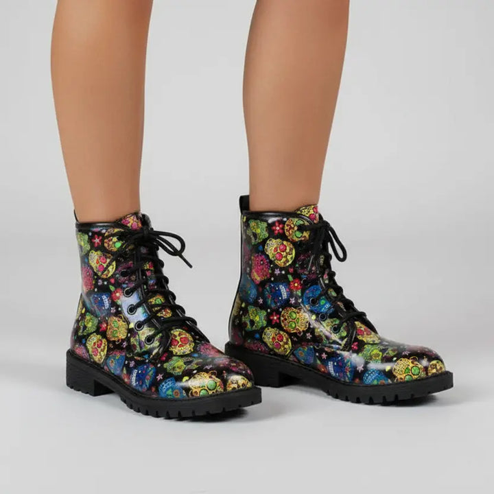 Otavio | Trendy Vegan Leren Laarzen met Print