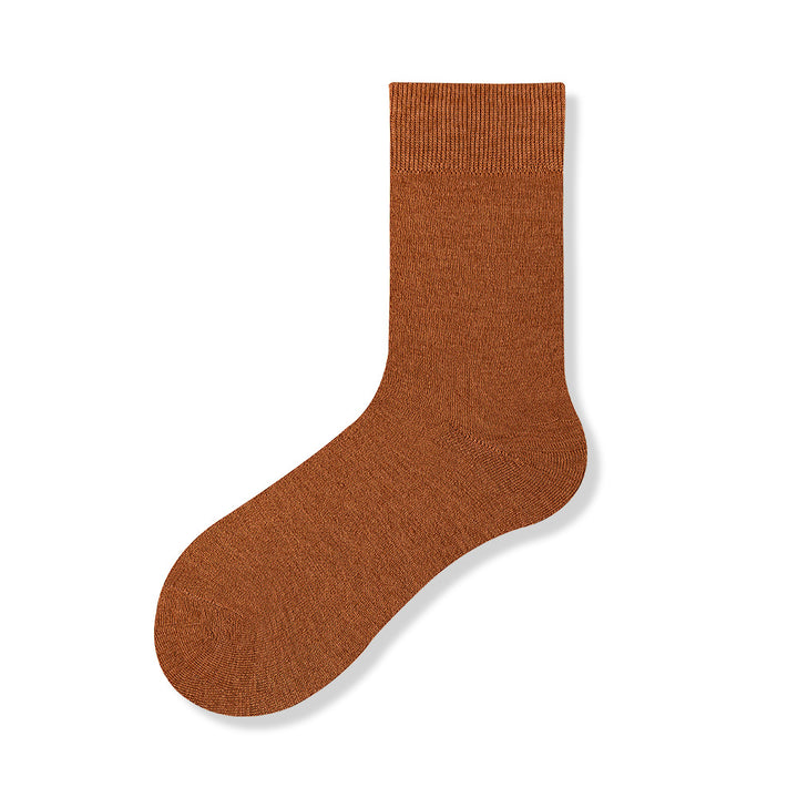 CALORA_ 5 Paar Antibacteriële Wollen Sokken voor Dames - Warme Herfst- en Winterkousen - Maat 35-40