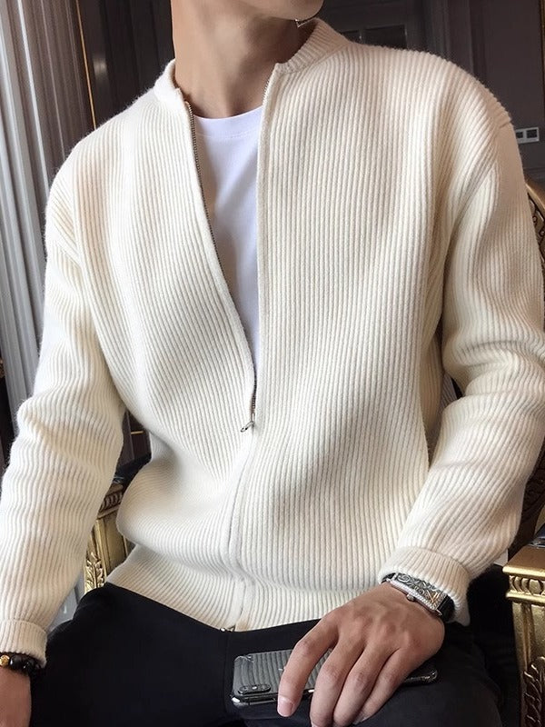 CALORA_ Ribbed Vest Trui met Lange Mouwen voor Heren