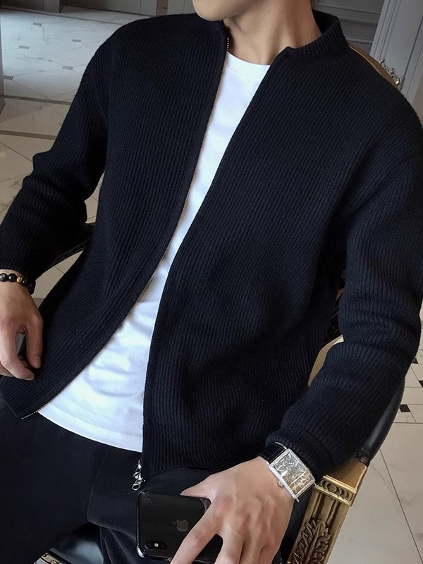 CALORA_ Ribbed Vest Trui met Lange Mouwen voor Heren