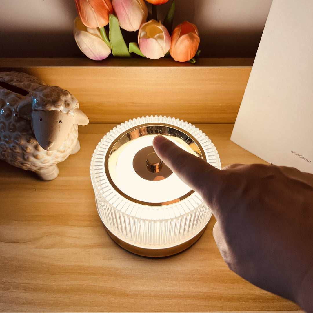 CALORA_ Waterdamp LED Sfeerlamp met Kristallen Bedlampje en Nachtlampje