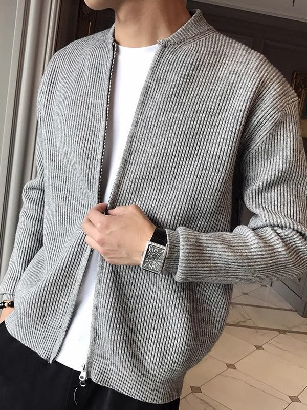 CALORA_ Ribbed Vest Trui met Lange Mouwen voor Heren