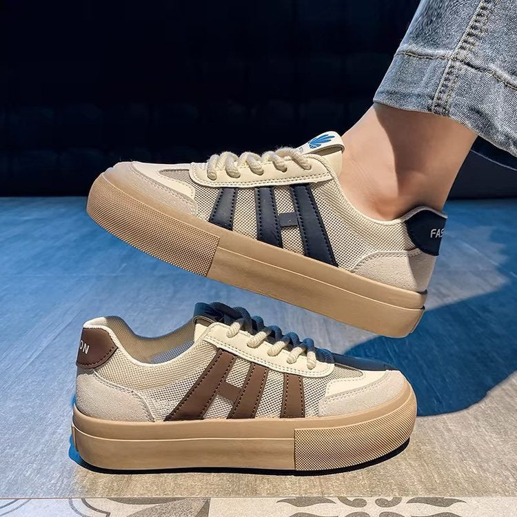 CALORA_ Dames Sneakers Met Veters Trendy En Comfortabel Dagelijks
