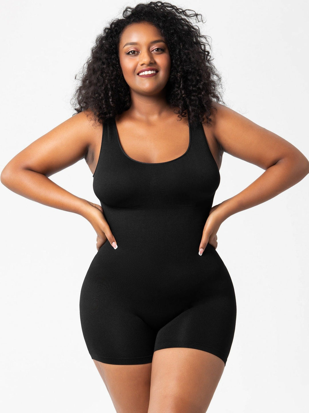 Zwarte Tummy Control Romper Bodysuit