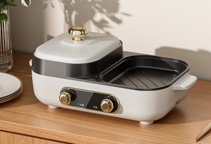 CALORA_ Multifunctionele Elektrische Kookplaat voor Fondue en Barbecue